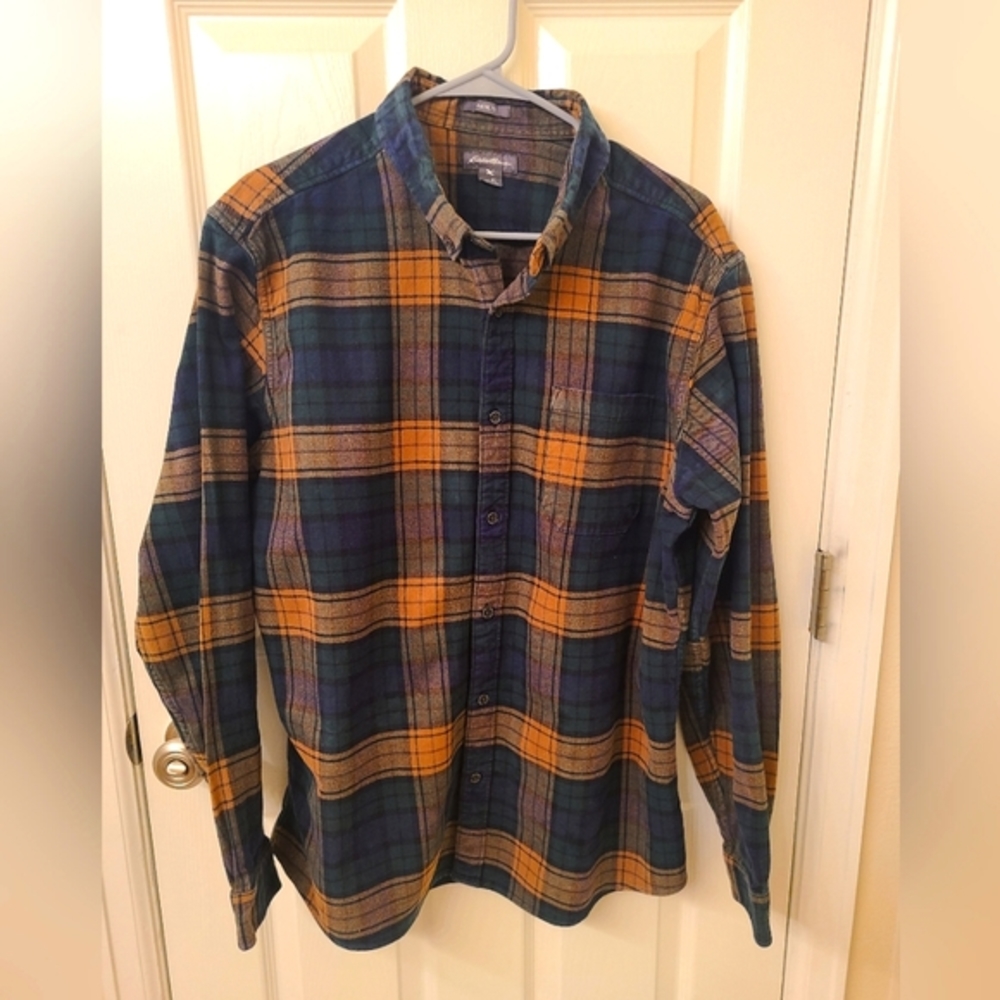EUC Eddie Bauer Men's XL Flannel Shirt, Classic Fit
